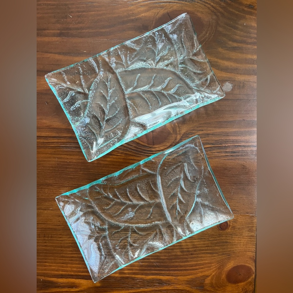 Indonesian | Leaf Handmade Glass Trays